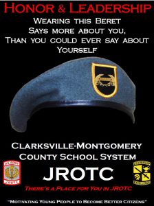 JROTC Banner with beret