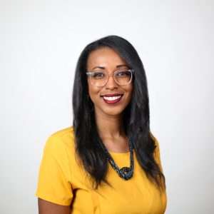 Ashley Polk in yellow shirt