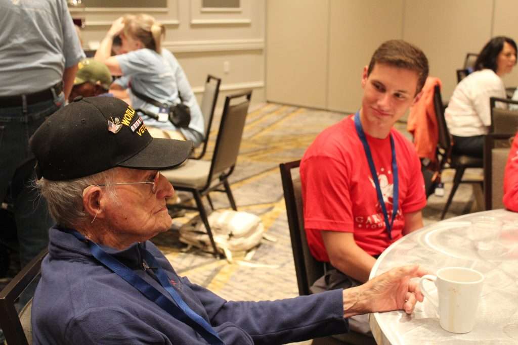 Emerson meeting a veteran