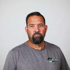 man with beard wearing tshirt blank background