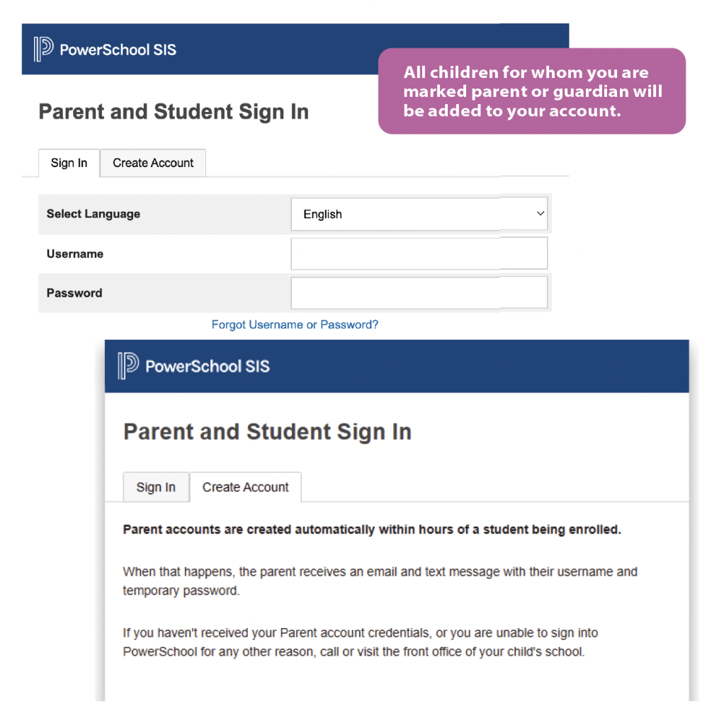 PowerSchool login page screenshot